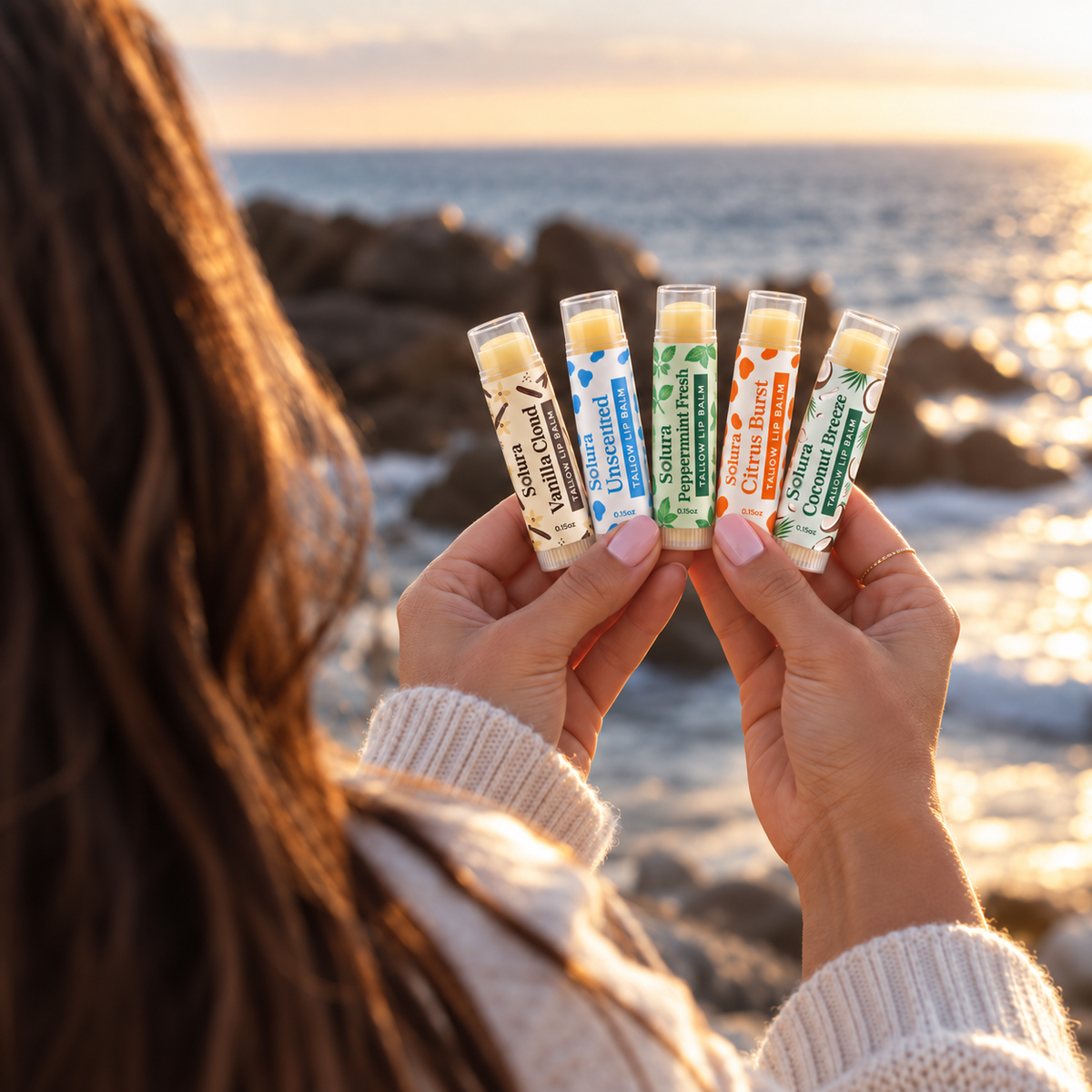 [Pre-Order] Hydrating Tallow Lip Balm - 5 Scent Variety Pack
