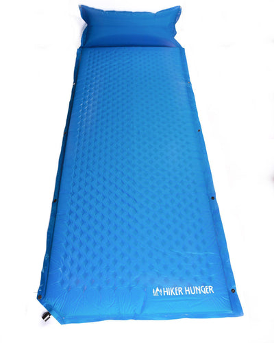 Hiker Hunger - Blue Self Inflating Pad - Best Hiking Gear!