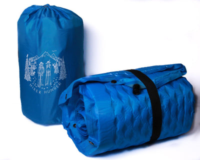 Hiker Hunger - Blue Self Inflating Pad - Best Hiking Gear!