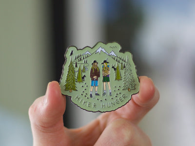 The Mountains are Calling Enamel Pin | Hiker Hunger Outfitters - Best Hiking Gear!
