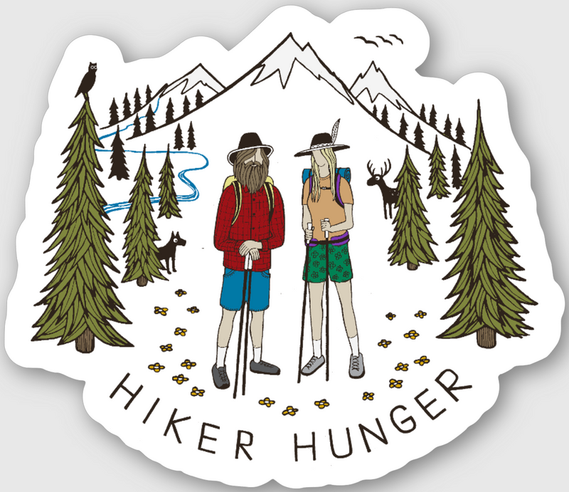 Hiker Hunger - The Mountains Are Calling Sticker - Best Hiking Gear!