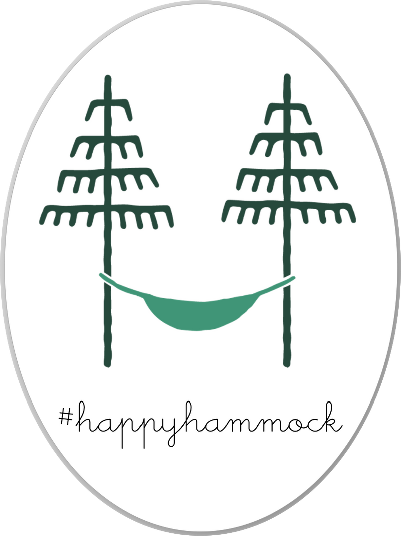 Happy Hammock Sticker | Hiker Hunger Outfitters - Best Hiking Gear!