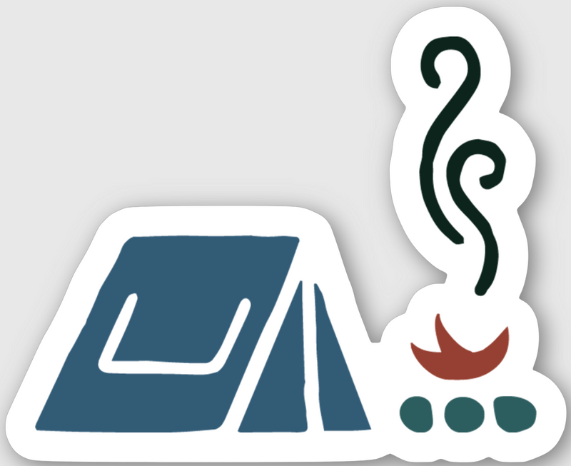 Hiker Hunger - Campfire Sticker - Best Hiking Gear!