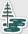 Hiker Hunger - Alpine Lake Sticker - Best Hiking Gear!